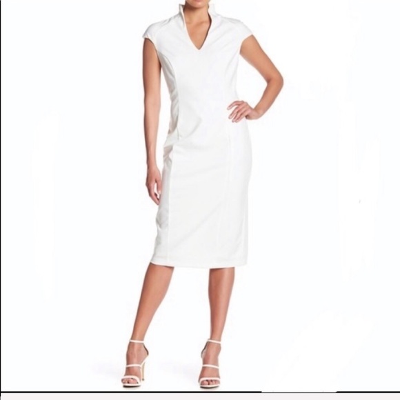 FLASH SALE! NEW Alexia Admor Scuba Dress off-white - Picture 2 of 8